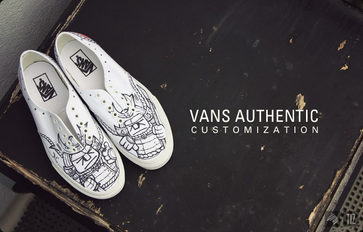 vans authentic white custom